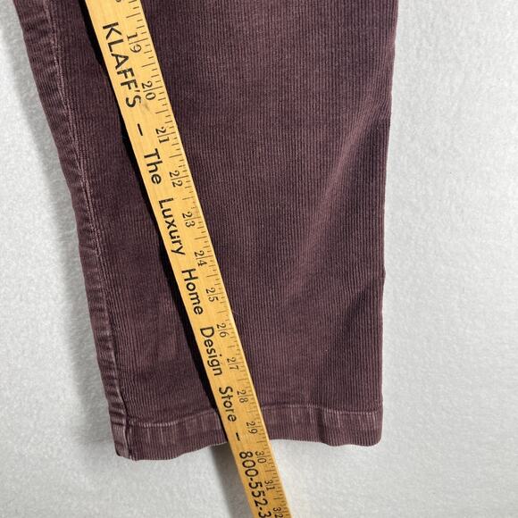 LL BEAN Pants Womens 12 M Tall Corduroy Straight High Rise Purple HK VTG - Picture 12 of 14